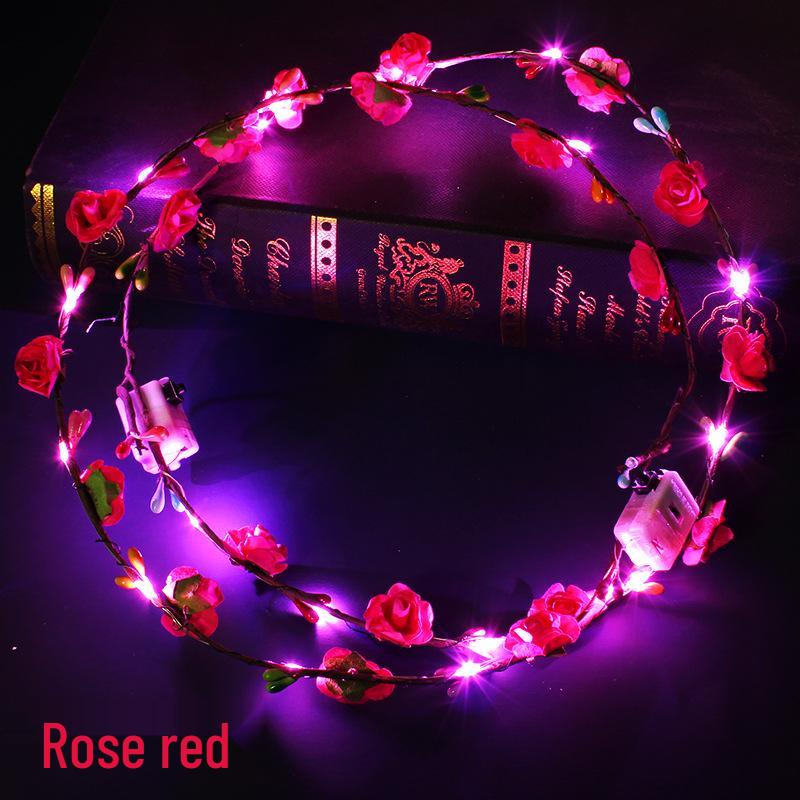 

Glowing Floral Mori Girl Korean Headband: Popular Rattan Flower Hair Accessory