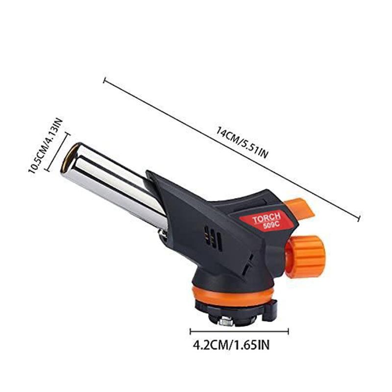 ProfessionalAdjustable Butane Torch Kitchen Blow Lighter Cooking Propane Creme Brulee Torch with Reverse for BBQ Baking