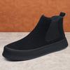 Genuine Leather Mens Chelsea Boots Comfy Thick Bottom Ankle Boots for Men Vintage Outdoor Business Casual Boots Mocassin