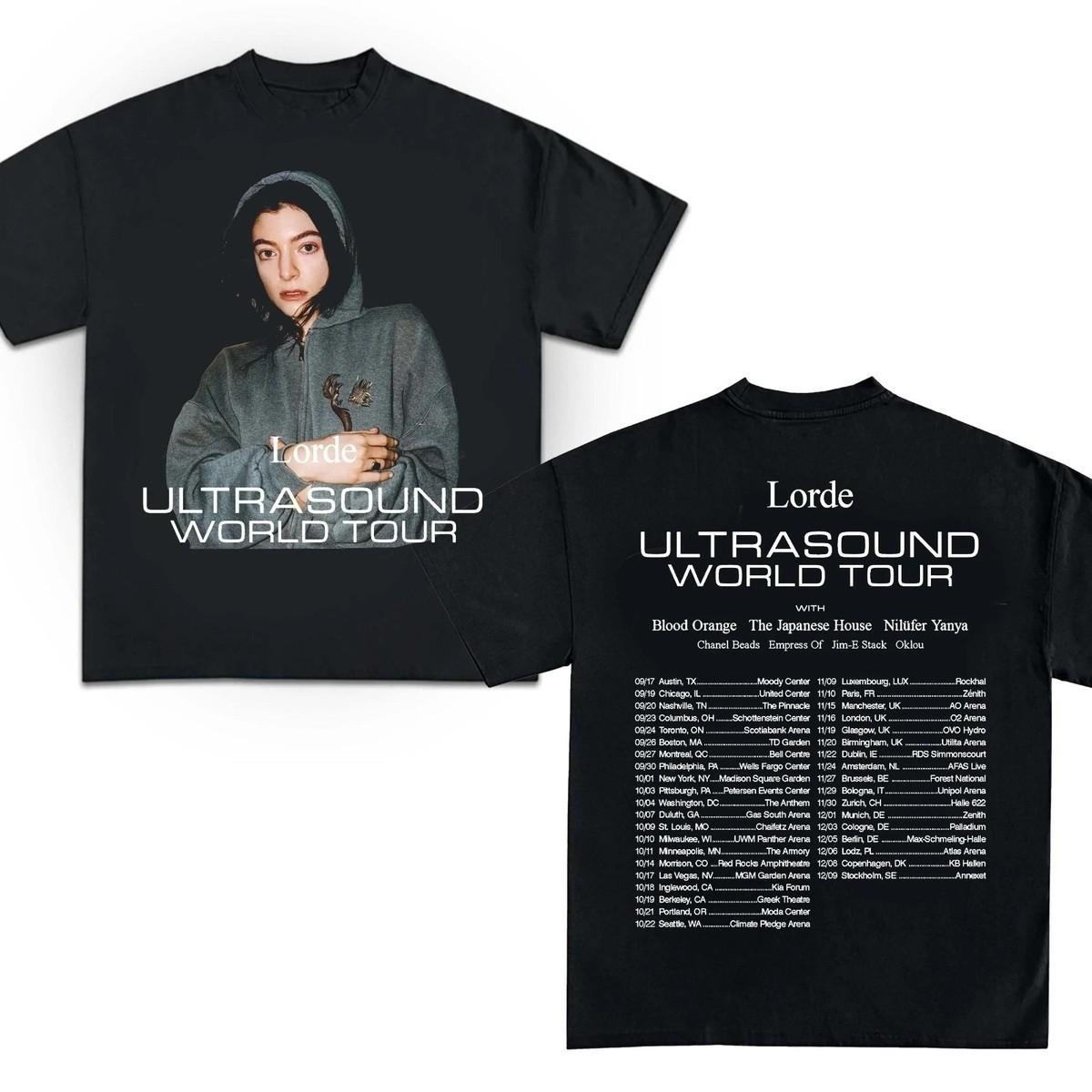 Lorde Ultrasound Tour T-shirt, Lorde Tour Merch 2025 Tour T-shirt 23D922 XXXL