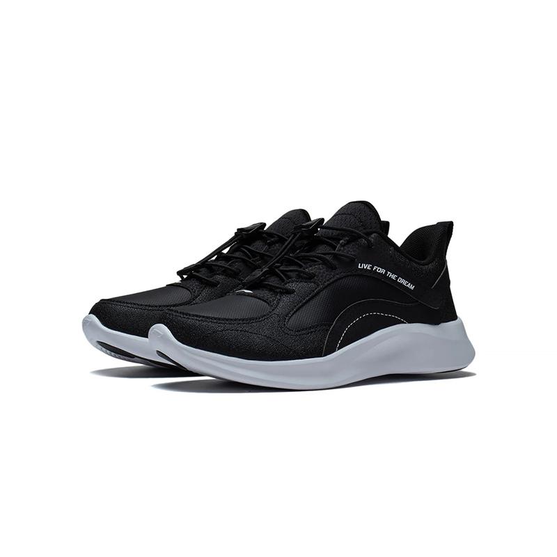 Li Ning Kids Fashion Trend Shock Absorption Rebound Breathable Casual Shoes Kids Casual Shoes Black YKCU240-11