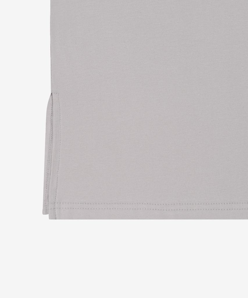 BASIKA Turtleneck Slit T-Shirt (Gray)