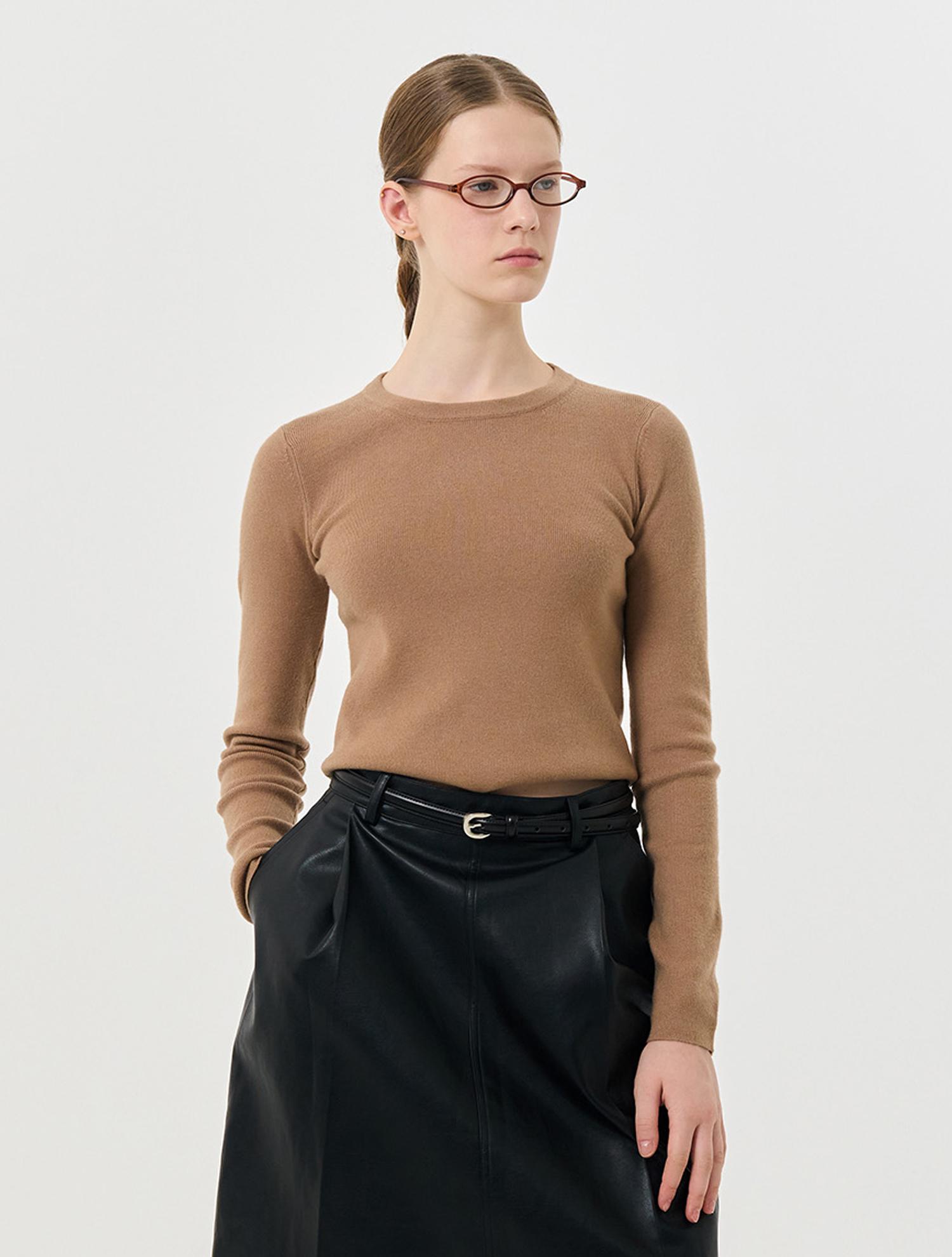 General Idea Superfine Wool Crewneck Pullover [Beige] / Wbd4L05544 Beige/S