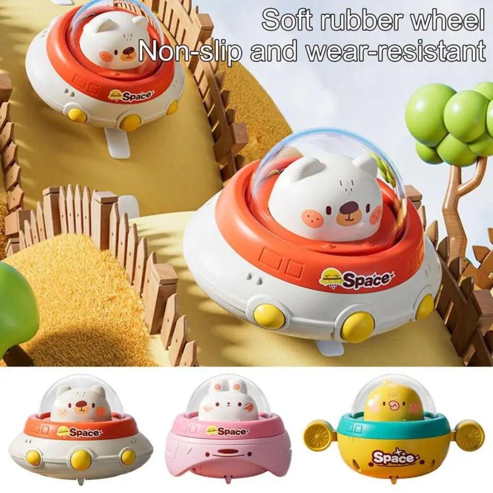 

Cartoon Press the UFO Toy Car Space Theme Rebound Vehicle Toy Gift Press And Go Car