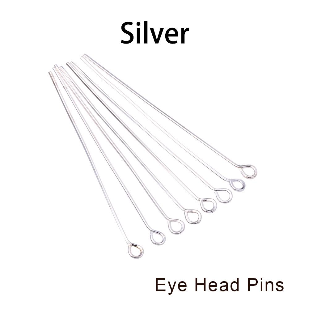 200Pcs/lot 10-50mm Flat Head Ball Head Eye Head Pins Connectors For Necklace Pendant DIY Jewelry Making Accessories Supplies
