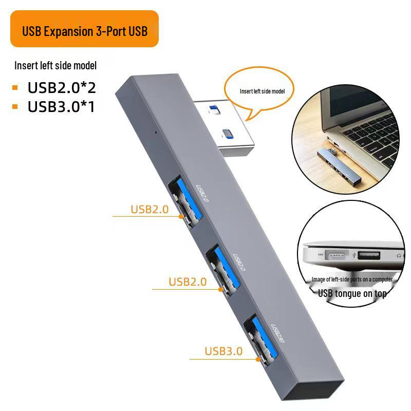 USB-C Multi-Port Expansion Dock: USB3.0 Splitter and USB2.0 Hub