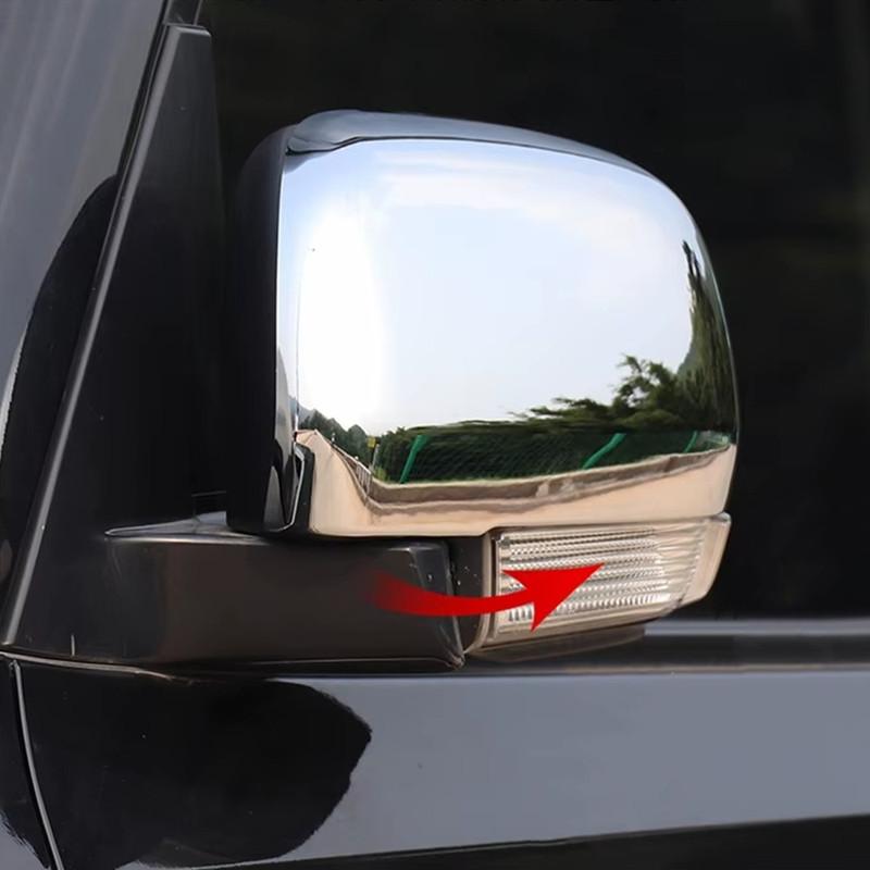 Per Mitsubishi Pajero Montero 2009- Copertura Specchietto Retrovisore Laterale Auto in ABS Tappo Ala Alloggiamento Portiera Esterno Adesivo
