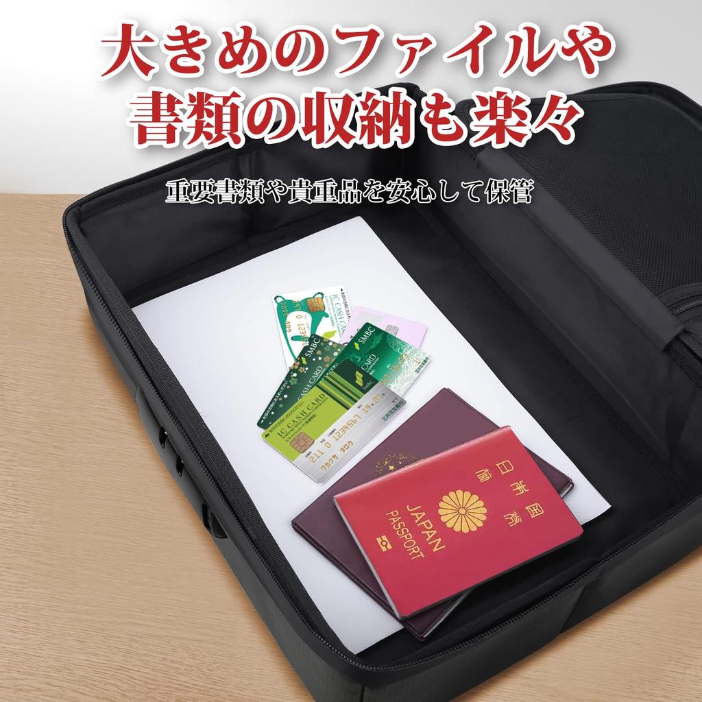 Octantis Fireproof and Water Resistant Document Case with Dial Lock 36×27×10.5 Cm Large Capacity