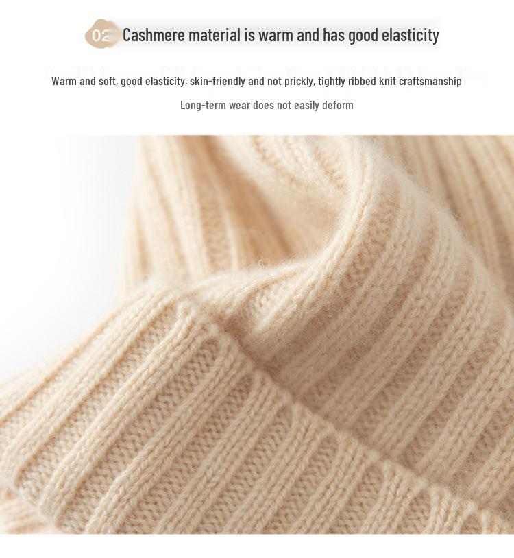 Kids' Cashmere Hat, Unisex Autumn/Winter Style, Thick Knit Wool for Warmth & Versatility.