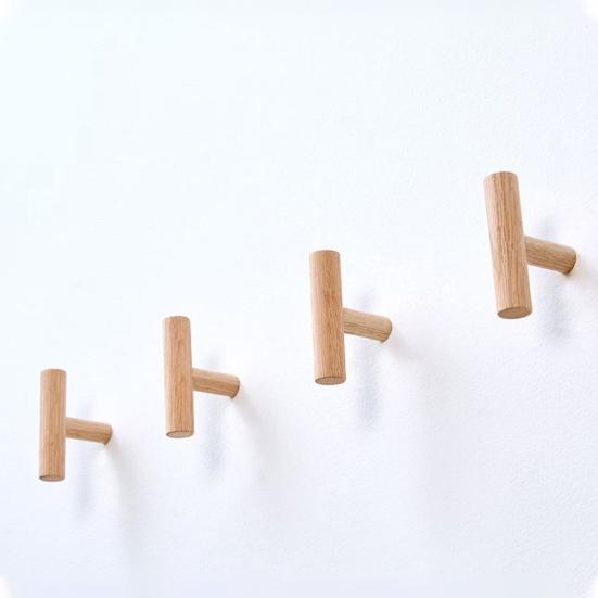Decorative Wooden Practical Wall-mounted Wall Hook Hanger Storage Rack Wood Hook