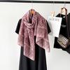 New cotton and linen scarf women's autumn high-end silk scarf soft cashew print angora red shawl headscarf