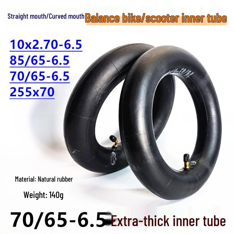 

Камера для шин: Размеры 70/65-6.5, 10x2.70-6.5, 85/65-6.5, 255x70 с прямым ниппелем. Thickened Inner Tube [Bent Valve]