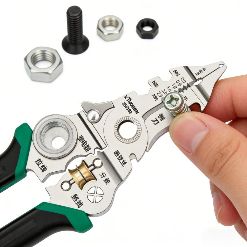 10 IN 1 Multifunctional Wire Stripper with Electricity Measurement Plier for Cutting Pulling Wires Cable Electrician Scissors