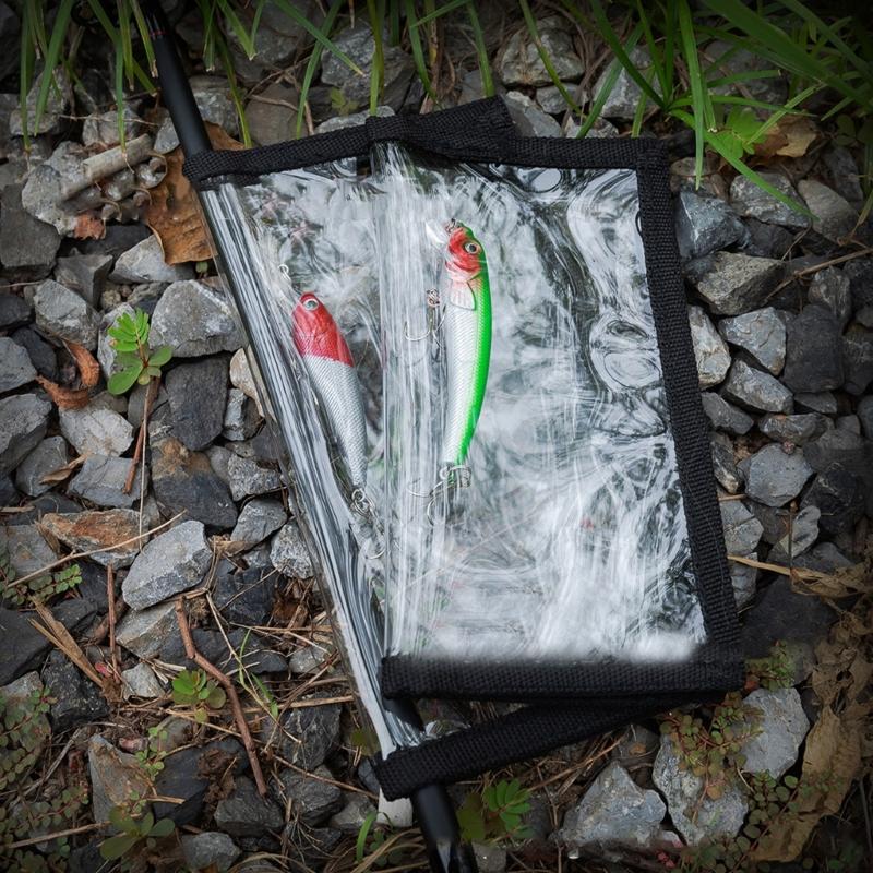 Fishing Hook Cover Bag Portable PVC Baits Fishing Tackle Storage Bag Transparent Lure Bag Fishing Hook Protective Wraps