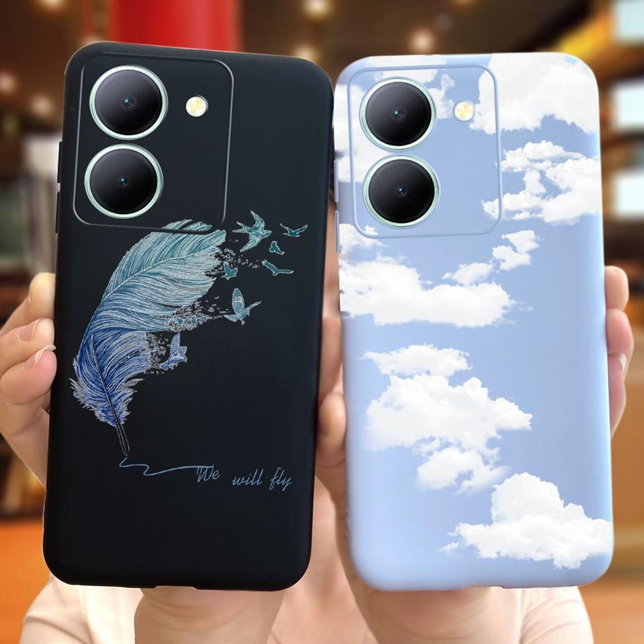 For Vivo Y36 Case 2023 Cute Love-heart Pattern Jelly Silicon Soft Phone Back Cases Cover For VivoY36 Y 36 4G 5G V2247