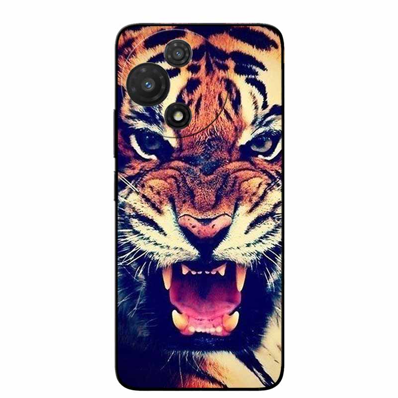 For TCL 60R 5G Case T519H Fashion Protective Silicone Back Cover Cases For TCL 60 R Animal Black Phone Funda TCL 60R T519H Coque