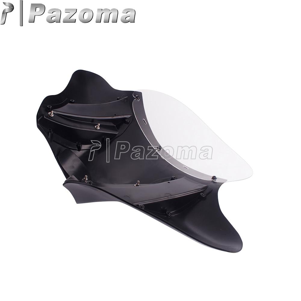 ABS Plastic Batwing Front Fairing Universal Motorcycle For Harley Road King Softail Suzuki VL800K1 Honda VT750 VT1100 Shadow