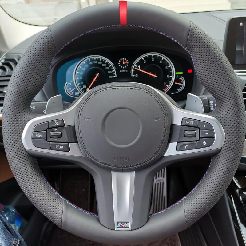 Hand Sewing Car Steering Wheel Cover Funda Volante For BMW M Sport G30 G31 G32 G20 G21 G14 G15 G16 G01G02 G05 Car Accessories