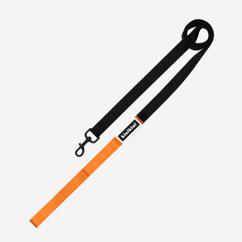 KINI SIGNATURE LEASH-BLACK/ORANGE (Leash) FREE