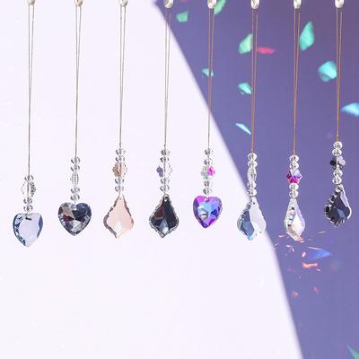 Kristall Sonnenfänger Anhänger Herz Diamant Hängend Breite Windspiele Außenfenster Sonnenfänger Anhänger Fenster Garten Dekoration