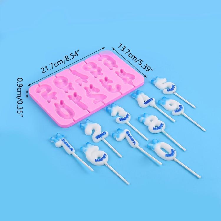 Fun Celebration Number Lollipop and Candle Making Kit High-Quality Silicone Molds