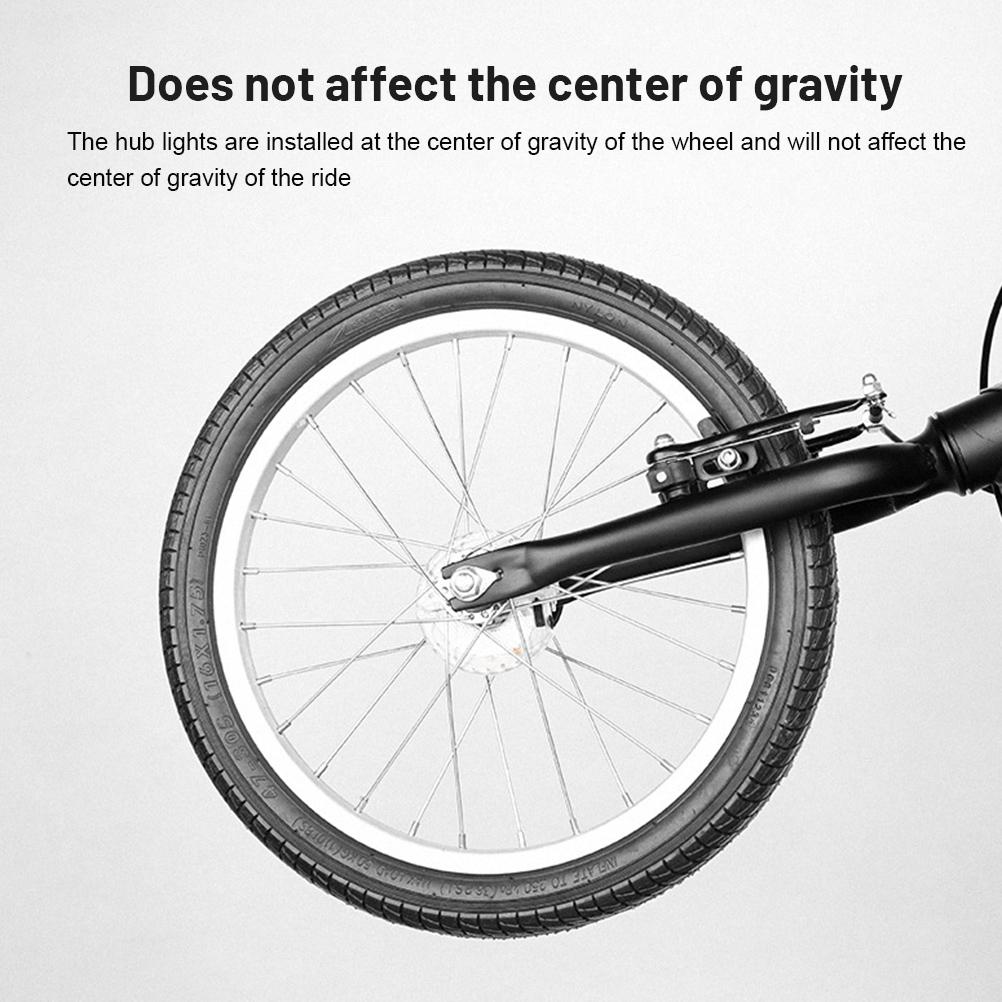 Bike Wheel Hub Lights Rechargeable 7 Colors 15 Modes LED Cycling Lights Colorful Bike Spoke Lights for Safety Warning
