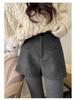 Spring 2026 Women's Black High-Waisted Woolen A-Line Slimming Shorts