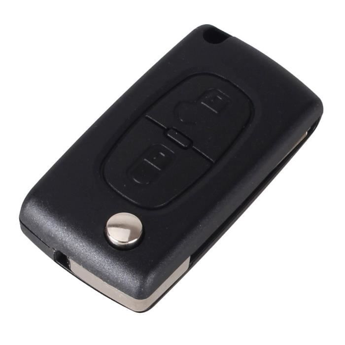 Coque Clé pour Peugeot 207 307 308 3008 5008 807 Expert Partner C2 C3 C4 C8 - CE0523 - 2 Boutons sans emplacement pile Phonillico®