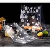 Gänseblümchen-Aufdruck Take-Away-Tragetaschen Kuchen- und Dessert-Backverpackungsbeutel Verdickte Transparente Lebensmittelliefertaschen PE-Material Geschenk-Plastiktüte