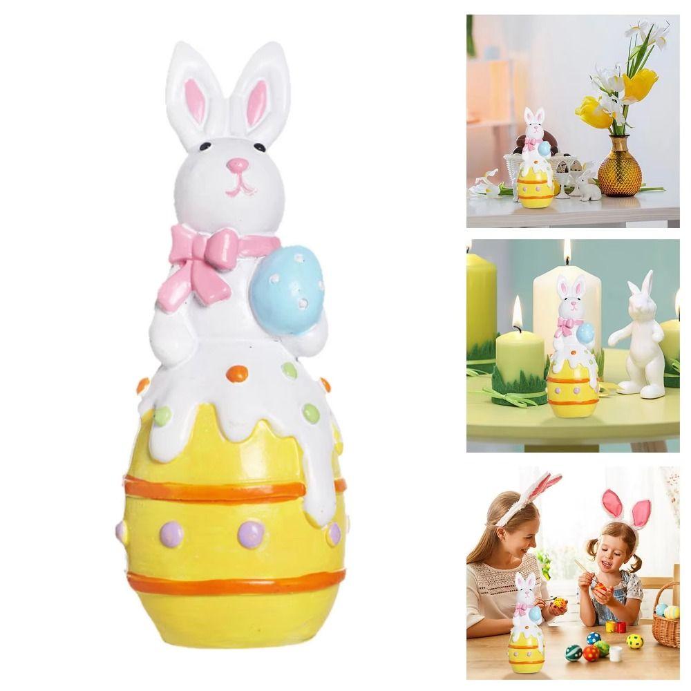 Hand-Painted Easter Bunny Figurine Simulation Bunny Easter Bunny Ornament  Party Decoration