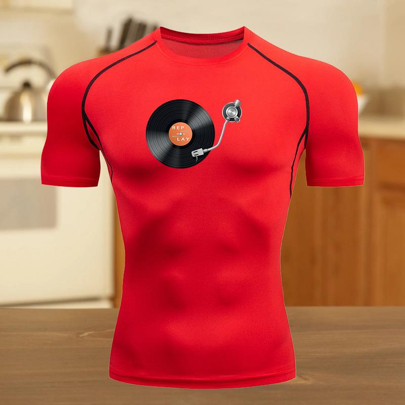 

Men Compressed Shirt Sports Quick Drying Fit Fitness T-shirt Tight Sweat-Absorbent Jogging Cycling Outdoor 8 Colors Short Sleeve XXXL