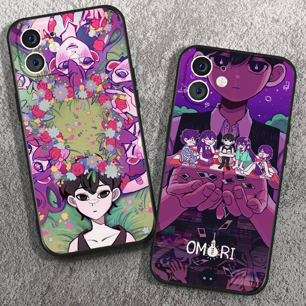 Game Anime Style Omori Phone Case For IPhone 17 Air 16 15 14 13 Pro Max 11 12 Black Silicone Cover
