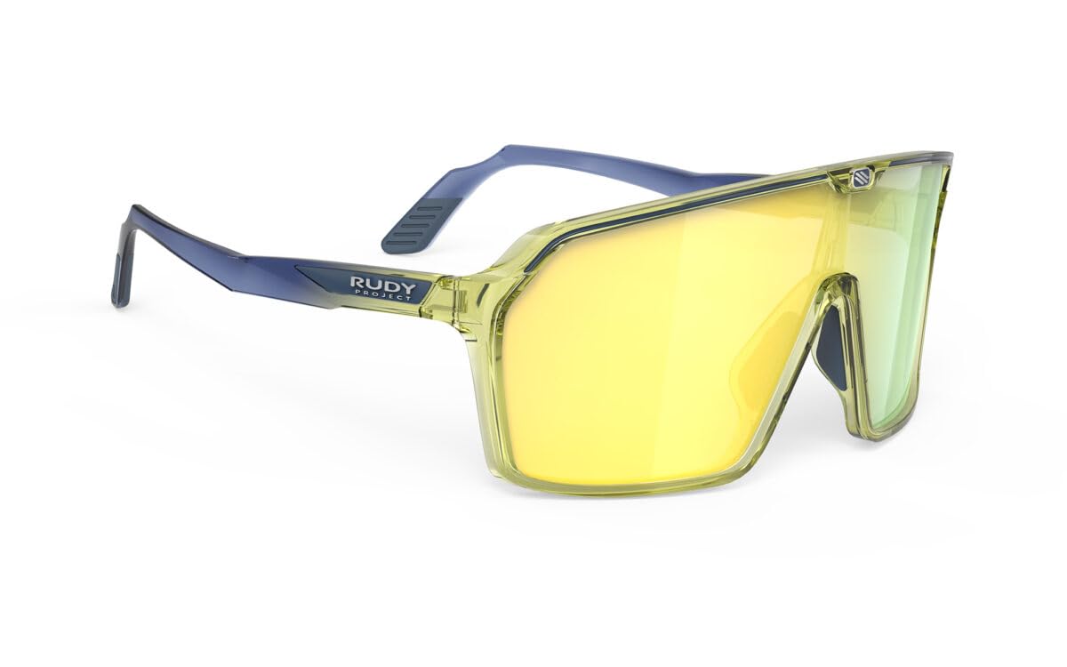 Rudy Project SPINSHIELD Sports Crystal Blue Green Fade Yellow Sunglasses, Avio/Apple Gloss, Multi-Laser Lens, SP720530-0000