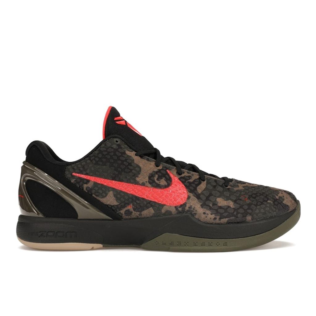 Nike Zoom Kobe 6 Protro Italian Camo 2024 Unisex Sneakers Green Black Crimson-Bog FQ3546-001