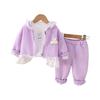 Kids Casual Long-Sleeve Set, Comfortable Daily Wear Outfits