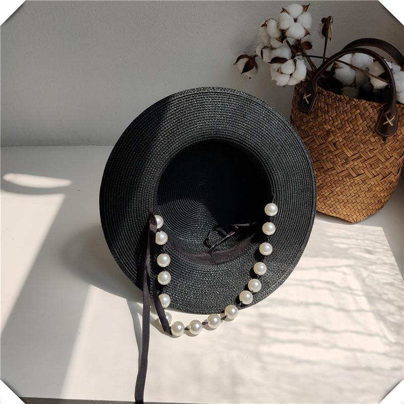 

Ins шикарная летняя жемчужная веревка, белая Грейс, бумажная трава, женская шляпа-федора, женская шляпа для отдыха Panamjazz head size 57cm