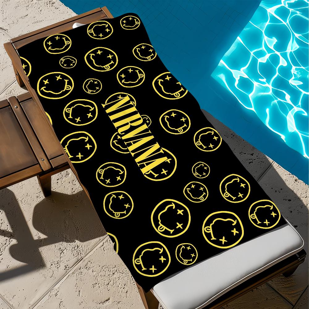 N-nirvana-a Singer Towel Beach Quick Dry Soft Pool Towels Gift for Travel Gym Shower Camping Sports