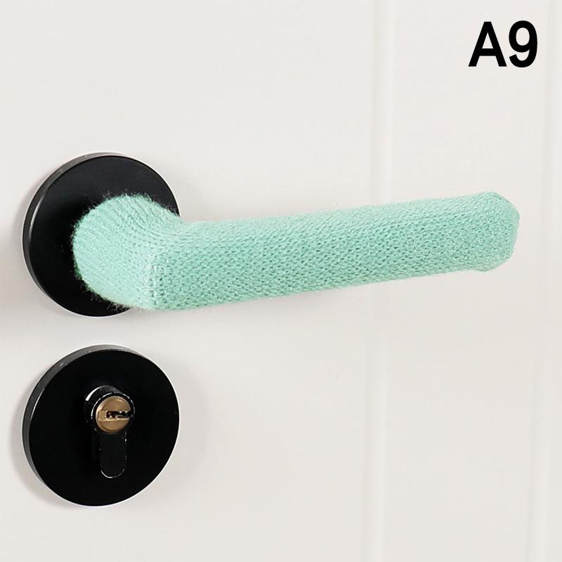 Room Door Handle Cover Warmer Door Handle Protector Anti-Slip Wear-Resistant Silent Thickened Chair Leg Socks Knit Door Decor