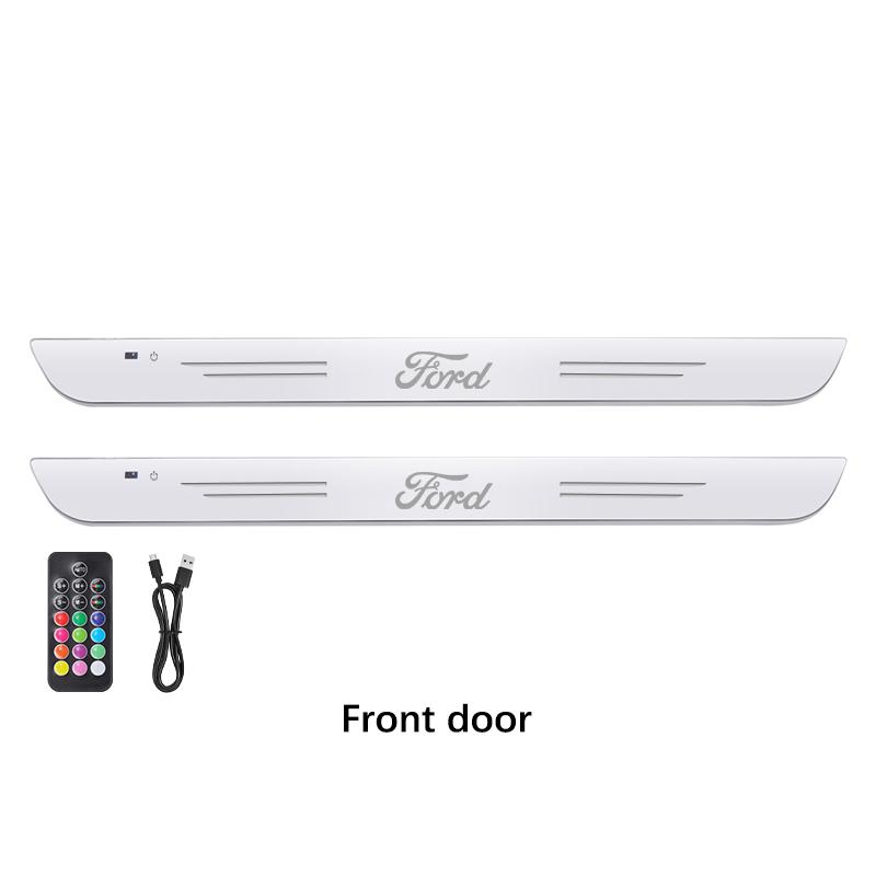LLKD4 Ford ST Mondeo Focus Edge Explorer Ecosport Ranger Fiesta Kuga Car LED Telecontrol Wireless Welcome Lamp Door Sill Pedal Light