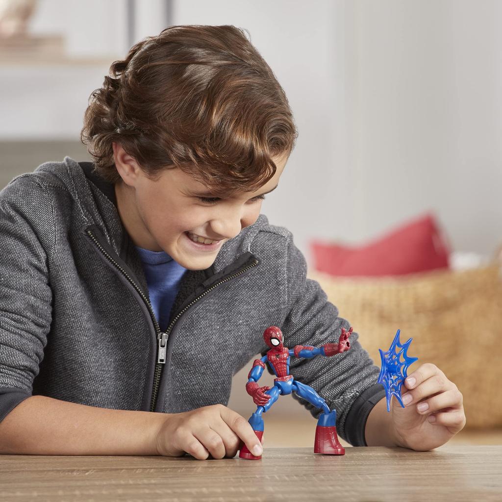 MARVEL Marvel Bend and Flex Series Figure E7686 Authentic with Web Accessory Spider-Man 6-inch Spider-Man