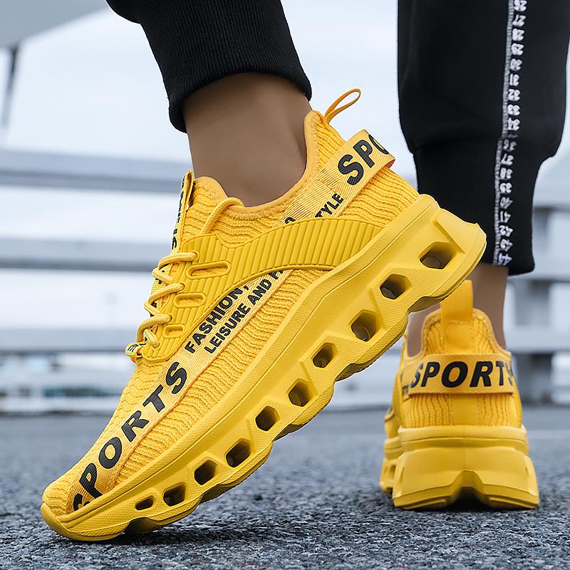 Men's Flying Woven Lightweight Breathable Comfortable Sneakers Men's Fashion Sneakers, Large Size Men's Shoes