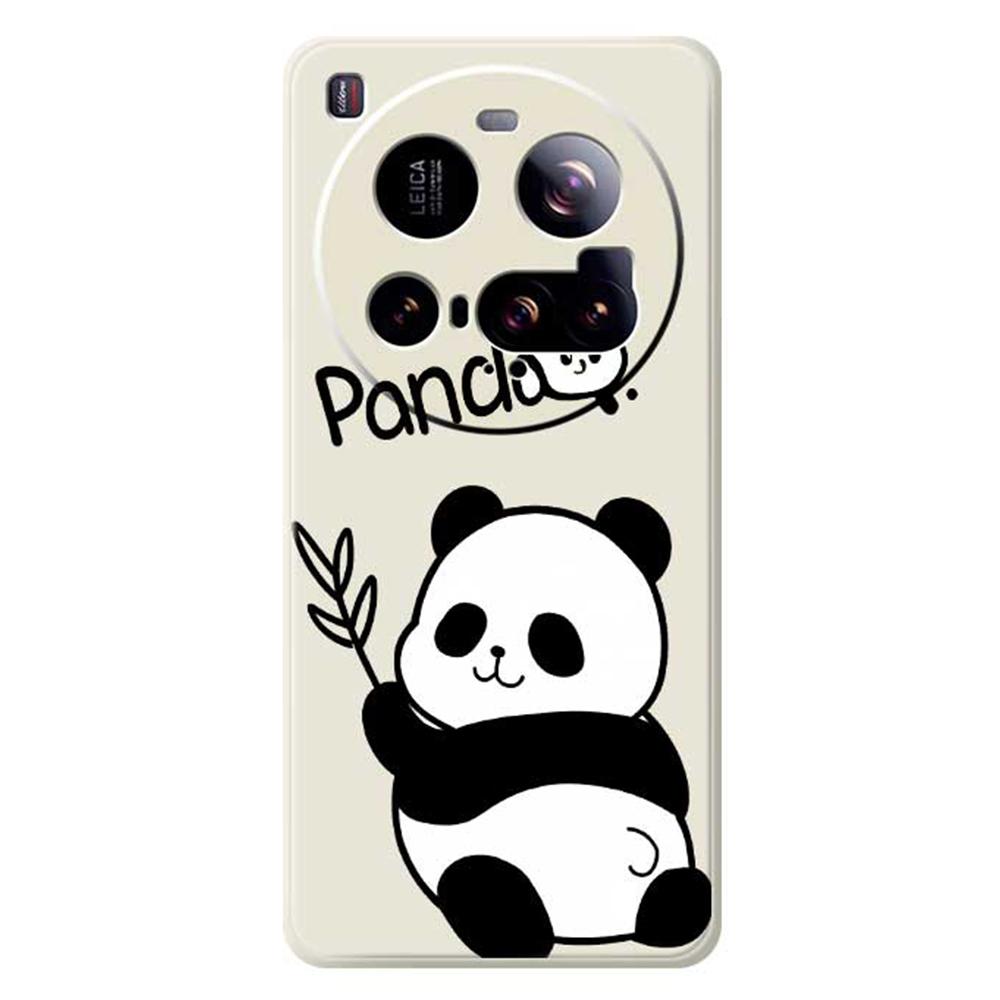 For Xiaomi 15 Ultra Case Panda Pattern Printing Straight Edge TPU Phone Back Cover