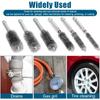 6 Pcs Stainless Steel Cleaning Brush Set 1/4" Hex Bar Twisted Wire Hole Brush for Power Drill Impact Driver(8/10/12/15/17/19 mm)