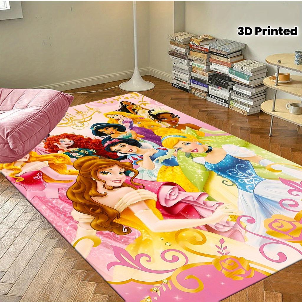 Disney Princess Portrait Carpet Living Room Bathroom Bedroom Area Rug Casual Play Mat Bath Door Mat Floor Pad Game Mat
