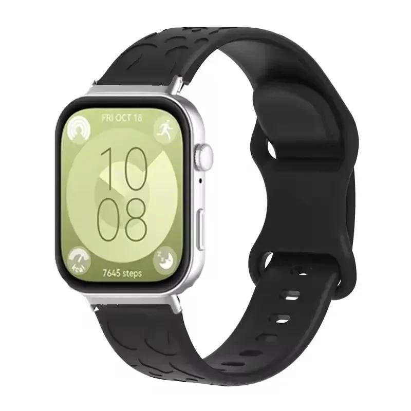 Für Huawei Watch Fit 4/3 Armband Leopardenmuster-Riemen Für Huawei Fit 4 pro Silikon Graviertes Band Armband Austauschbares Uhrenarmband