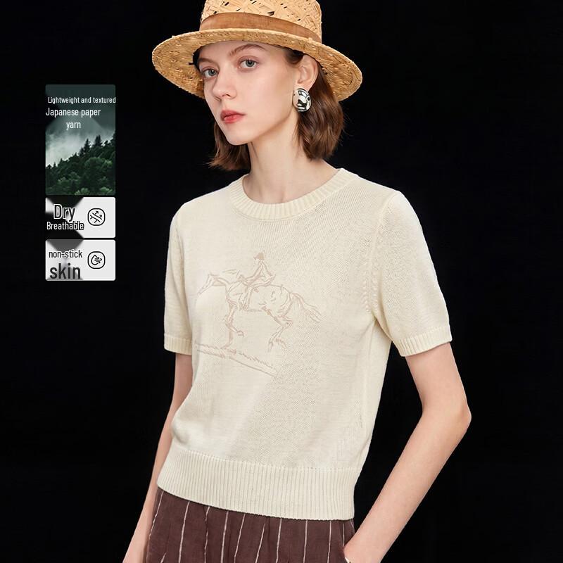 Wudao Lightweight Equestrian Embroidered T-shirt M