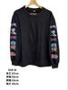 [USED] Anime-style Character Print Long Sleeve Black Medium Long Sleeve T-shirt