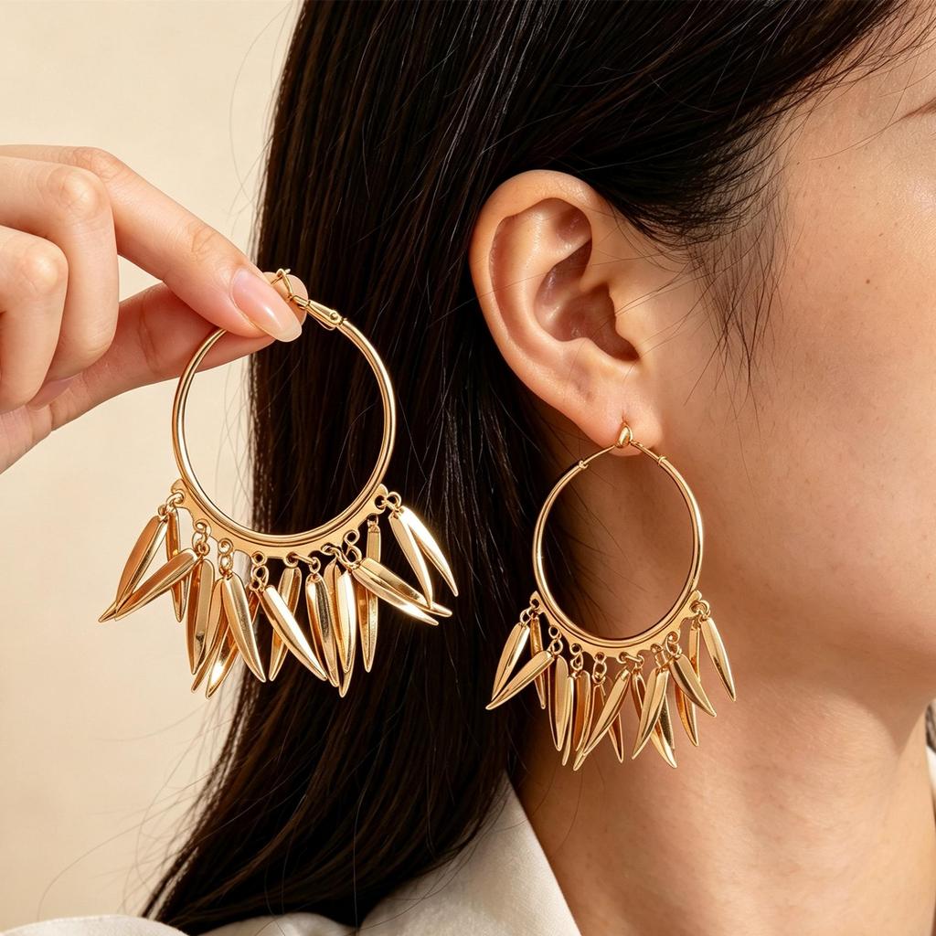 Elegant Geometric Earrings: Light Luxury & Lively Style for Women