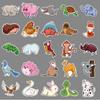 50 Cartoon Animal Graffiti Stickers Cute Hand-drawn Simple Drawing Decorative Water Cup Computer Mobile Phone Case Stickers