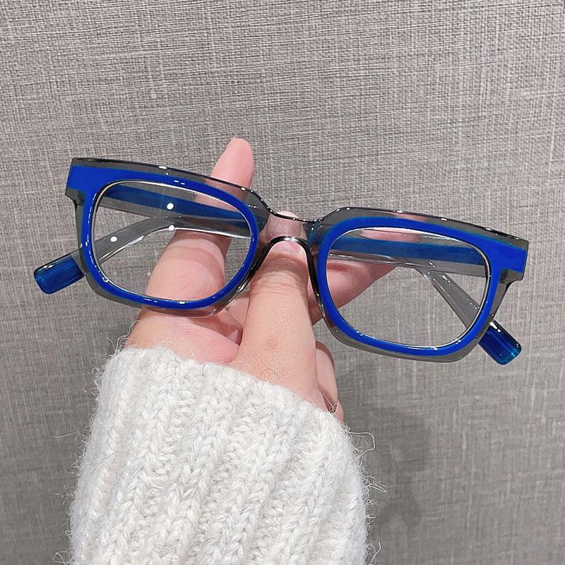Luxury Fashion Colorful Square Reading Glasses Women Men Trend New Square Small Frame Anti Blue Light Presbyopia Eyegalsses Plus